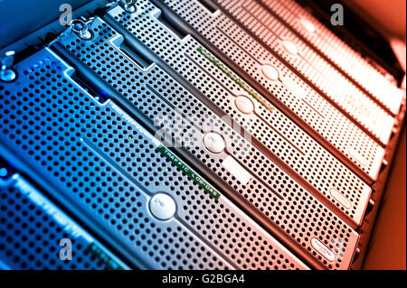 Storage servers in data room Domestic Room Stock Photo