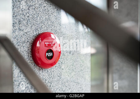 An Fire Alarm near door fire . Stock Photo