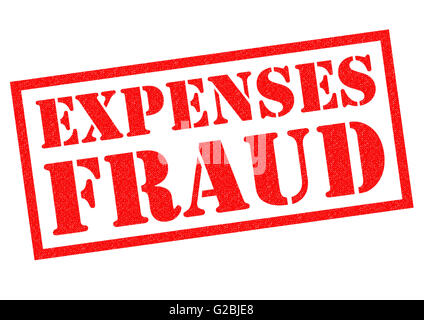 EXPENSES FRAUD red Rubber Stamp over a white background. Stock Photo