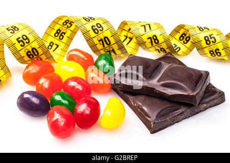 Sweets isolated on white background with shadow Stock Photo