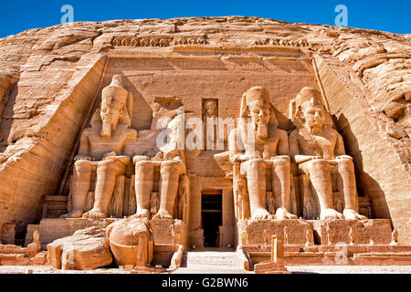 Abu Simbel temple near Aswan Stock Photo