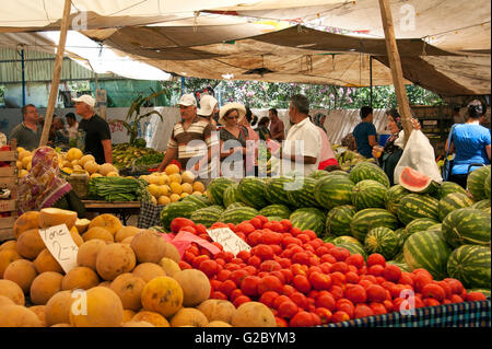Weekly market, Fethiye, Muğla Province, Aegean region, Turkey Stock Photo