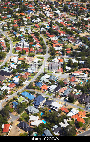 Western Suburbs Perth Aerial view of suburbs, Perth, Western Australia, Australia Stock Photo ...