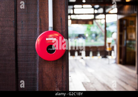 An Fire Alarm near door fire . Stock Photo