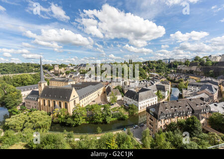 View over capital city, Luxembourg Stock Photo