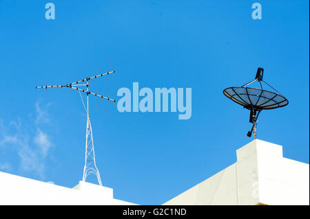 An Radar in blue sky sunset Stock Photo - Alamy