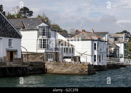 The Old Quay House Hotel on the waterfront in Fowey. Stock Photo