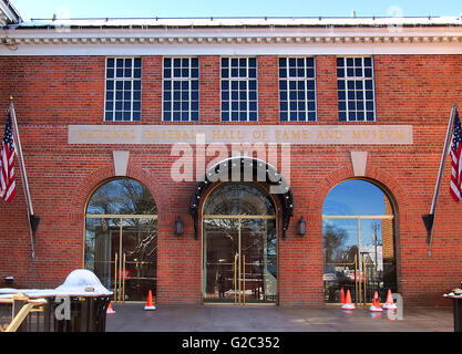 The National Baseball Hall of Fame and Museum in Cooperstown, New York in wintertime Stock Photo