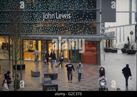 A John Lewis store in Cardiff, South Wales. Stock Photo
