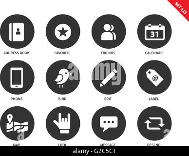 Social icons on white background Stock Vector