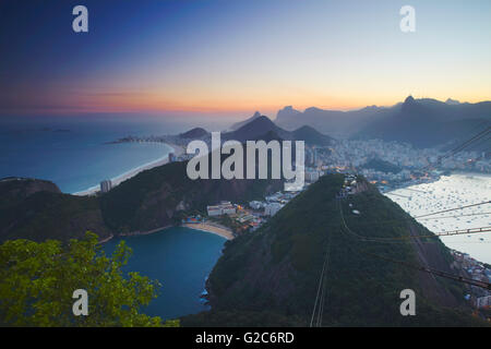 View of Rio from Sugar Loaf Mountain, Rio de Janeiro, Brazil Stock Photo