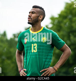 Eric Maxim Choupo-Moting. Player number 13. Cameroon national football team training session in Nantes, France. Stock Photo