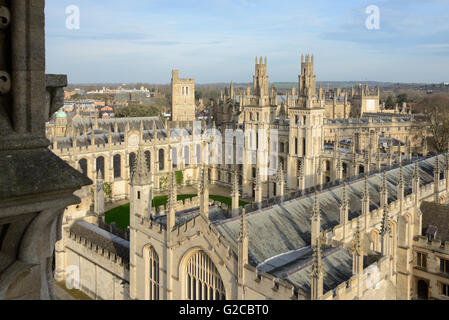 Spires and Rooftops of All Souls College Oxford University England Stock Photo