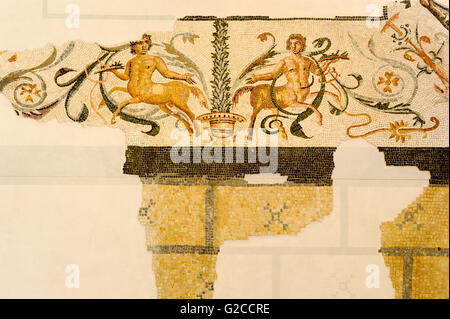 Orange, France - 26 June 2012: Roman mosaic in Orange, Southern France Stock Photo