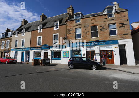 Exterior of award winning Anstruther fish bar Fife Scotland  May 2016 Stock Photo