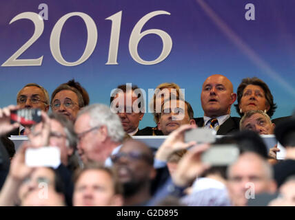 The Spanish King Felipe VI (C) seen at the inauguration day of the 4th ...