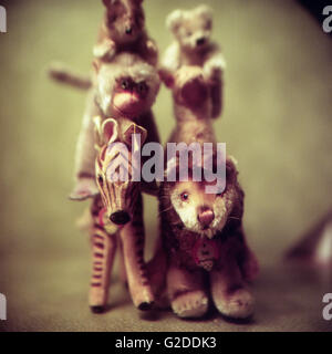 Stack of Miniature Stuffed Animals Stock Photo