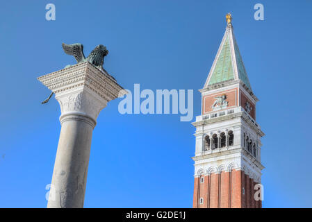 St Mark's Campanile, Venice, Veneto, Italy Stock Photo