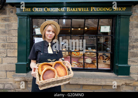 The Old Original Bakewell Pudding Shop - Bakewell Puddings, Bakewell, Derbyshire Stock Photo