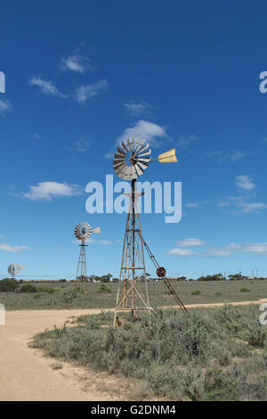 Windmill near Adelaide in South Australia - Australia Stock Photo