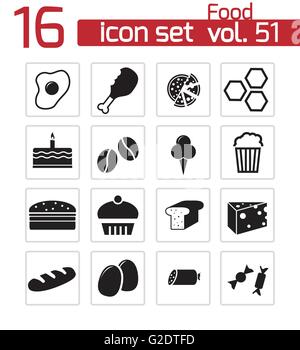 Lunch Icons White On Black Circle Set Stock Vector Image & Art - Alamy