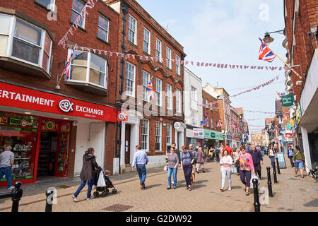 Evesham UK, Bridge Street, Evesham town centre, Worcestershire England ...