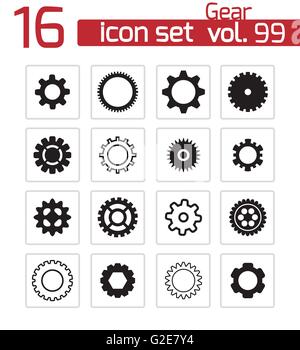 Gears, cogwheel concept vector icons, editable infographic template ...