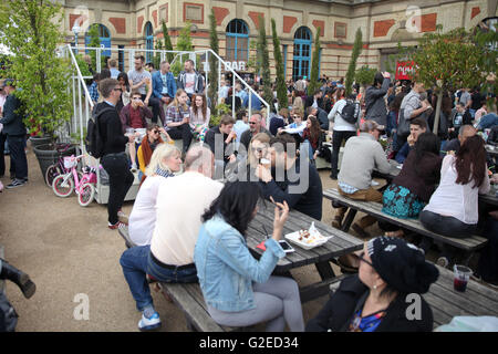 Alexander Palace, North London. 29 May 2016 - Thousands attend the summer Street Food & Beer Festival in Alexander Palace North London. For the first the Street Food & Beer festival spanned a whole bank holiday weekend. Credit:  Dinendra Haria/Alamy Live News Stock Photo