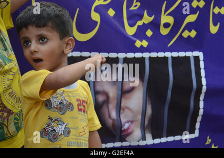 Pakistani activists of 'Afia movement' and civil society hold placards during demonstration to free the arrested Dr Afia Siddiqui from the New York prison, in Lahore. Afia Siddiqui born 2 March 1972 is a MIT trained Pakistani neuroscience, who was convicted on two counts of attempted murder of US nationals, officers, and employees, assault with a deadly weapon, carrying and using a firearm, and three counts of assault on US officers and employees. She is currently serving her 86 year sentence at the Federal Medical Center, Carswell in Fort Worth, Texas. (Photo by Rana Sajid Hussain/Pacific Pre Stock Photo