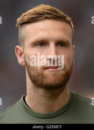 Augsburg, Germany. 29th May, 2016. Germany's Shkodran Mustafi at the international soccer match between German and Slovakia in the WWK Arena in Augsburg, Germany, 29 May 2016. Photo: ANDREAS GEBERT/dpa/Alamy Live News Stock Photo