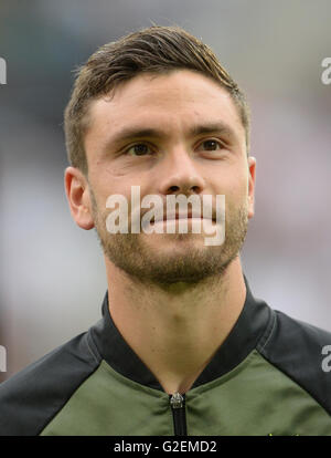 Augsburg, Germany. 29th May, 2016. Germany's Jonas Hector at the international soccer match between German and Slovakia in the WWK Arena in Augsburg, Germany, 29 May 2016. Photo: ANDREAS GEBERT/dpa/Alamy Live News Stock Photo