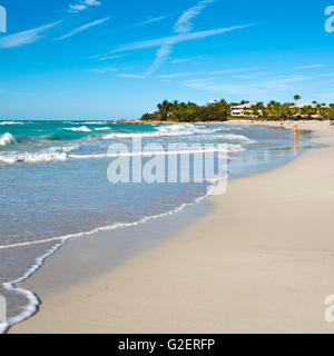 Square view over the pristine beach at Varadero, Stock Photo