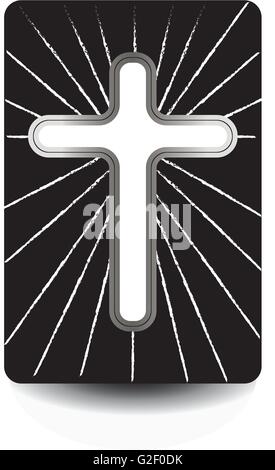 Bible and cross, shine Stock Vector