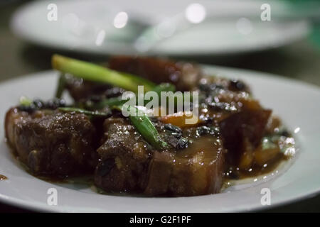 Humba is a variant of a Filipino dish Pork Adobo,a favourite dish in the Southern part of the Philippines. Stock Photo