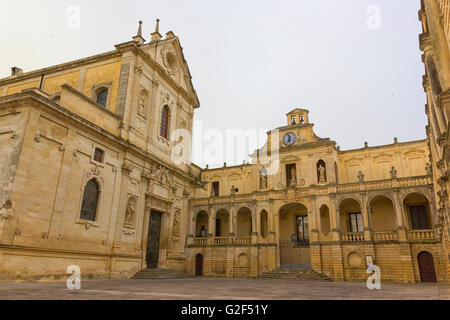 Piazza Duomo in Lecce, cathedral and episcopal palace Stock Photo