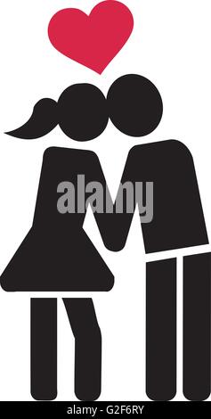 Kissing couple in love icon Stock Vector Image & Art - Alamy