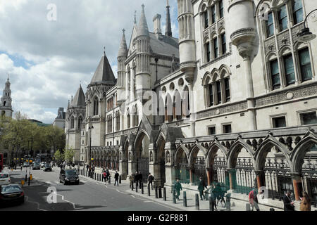 View of the Royal Courts of Justice High Court and Court of Appeal on The Strand in London WC2A  England UK  KATHY DEWITT Stock Photo