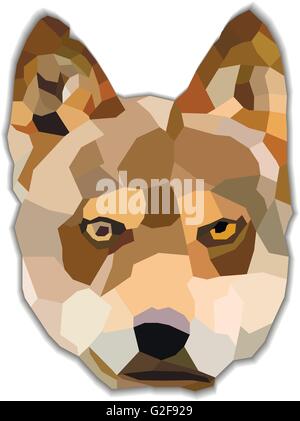 Vector polygonal dog Stock Vector