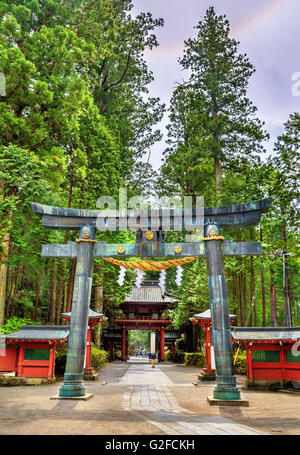 Futarasan shrine, a UNESCO world heritage site in Nikko Stock Photo