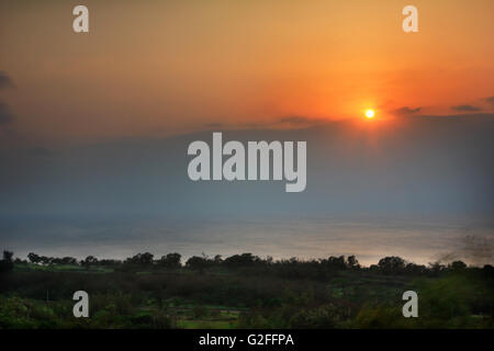 Guanshan watch the sunset salty cakes Stock Photo