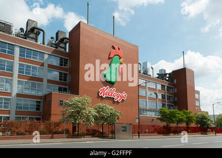 The Kellogg's factory located on Barton Dock Road between the areas of Stretford and Trafford Park in Greater Manchester, UK. Stock Photo