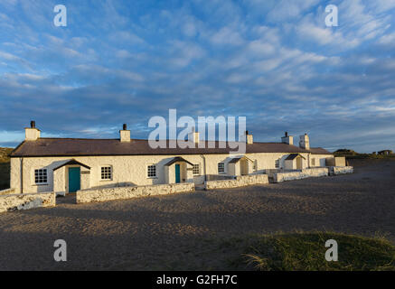 Pilot cottages, Llanddwyn Island, Anglesey, North Wales UK Stock Photo