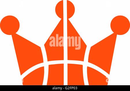 Basketball Pattern Crown Stock Photo