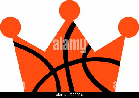 Basketball Pattern Crown Stock Photo