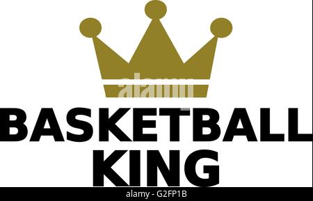 Basketball King with Crown Stock Photo