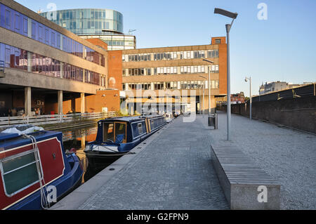 Canal named Paddington basin in London, United Kingdom Stock Photo