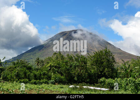 Mount Lokon in Tomohon. North Sulawesi. Indonesia Stock Photo