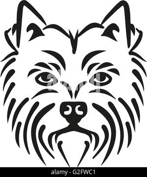 West Highland Terrier head Stock Photo