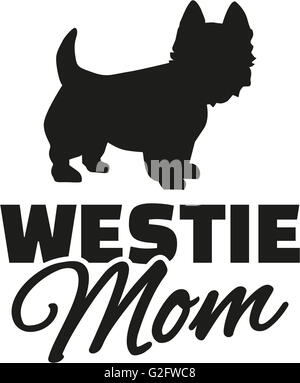 West Highland Terrier Mom Stock Photo