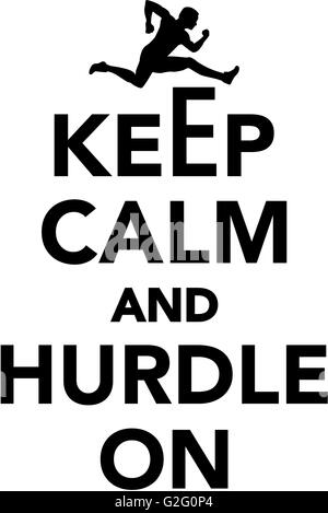 Keep calm and Hurdle on Stock Photo